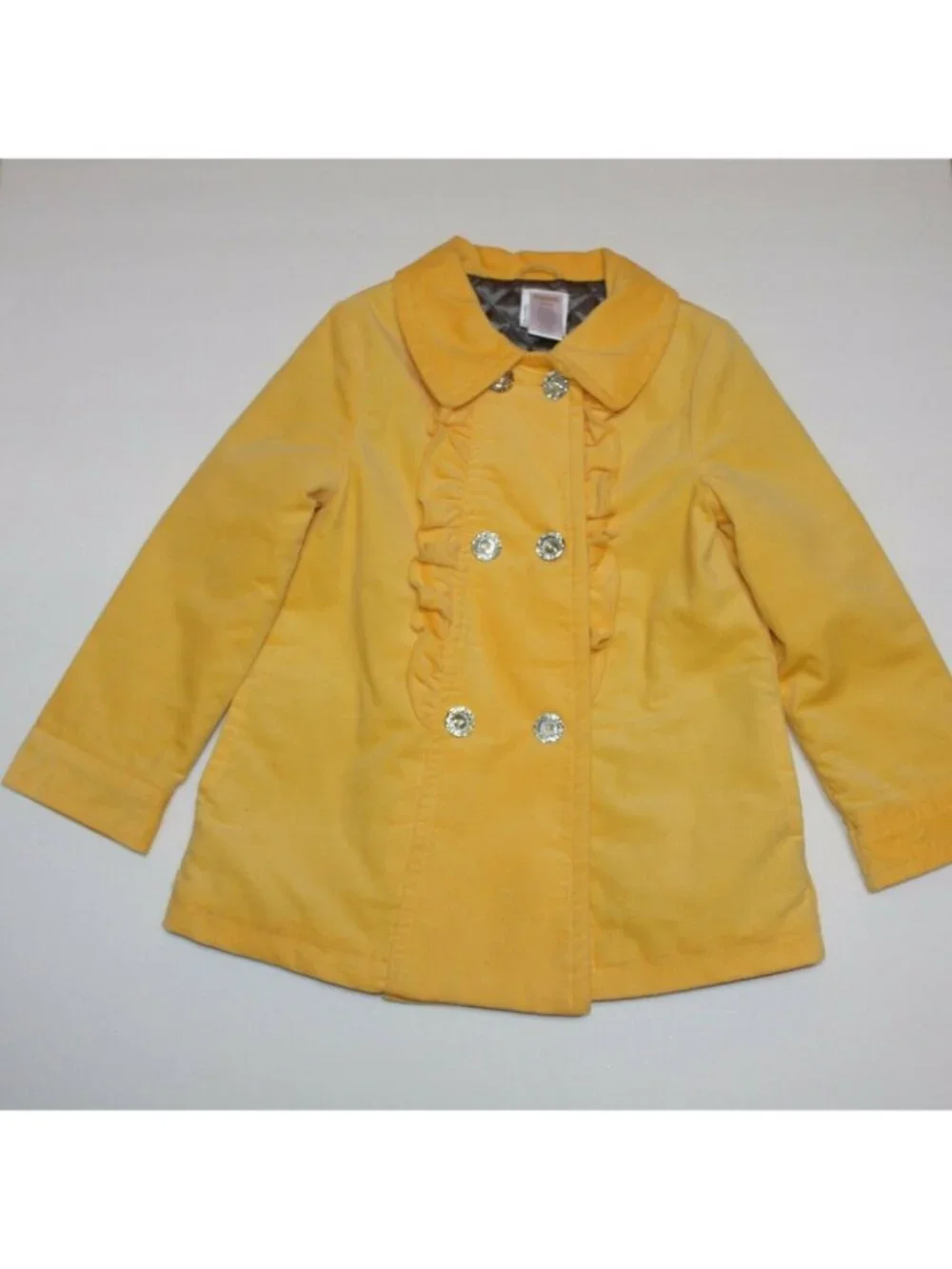 Gymboree Bright Owl Girl's Gem Button Velvet Corduroy Coat Jacket in size 5-6